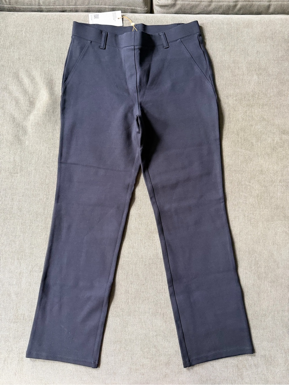 NWT Quince Ultra Stretch Ponte Straight Leg Pants S Navy